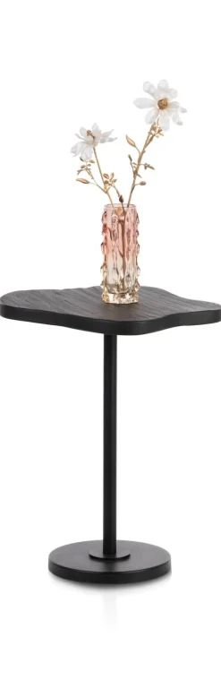 Tina bijzettafel H50cm in de kleur Zwart - COCOmaison