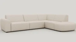 Tineo, hoekbank rechts - Livigno - Creme