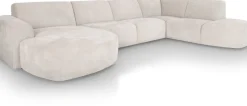 Tineo, Longchair links - 2,5 zits zonder armen - ottomane groot rechts