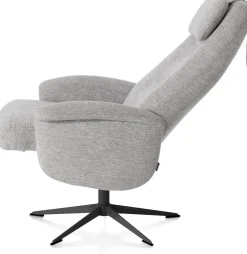 Tonale, relax-fauteuil incl. poef - graphiet frame