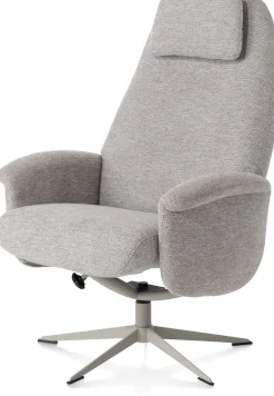 Tonale, relax-fauteuil incl. poef - silk grey frame