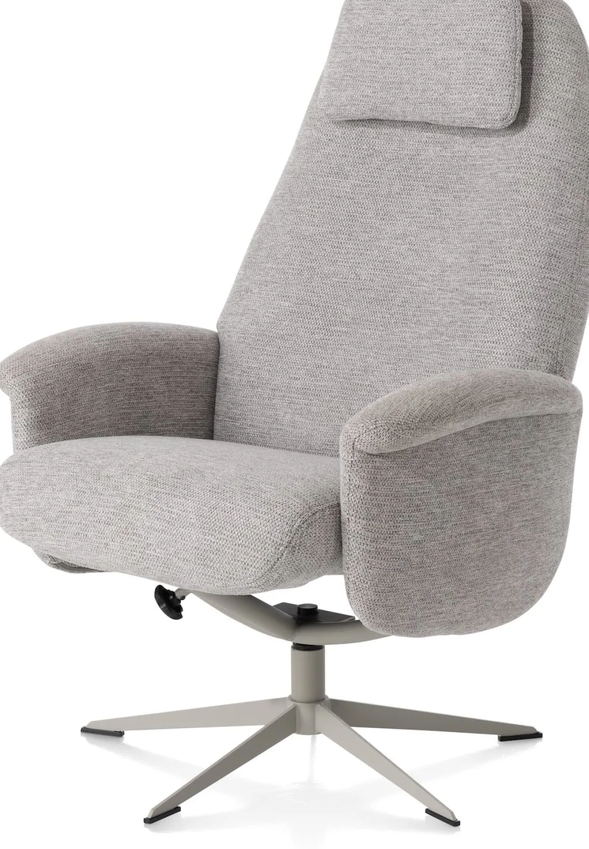Tonale, relax-fauteuil incl. poef - silk grey frame