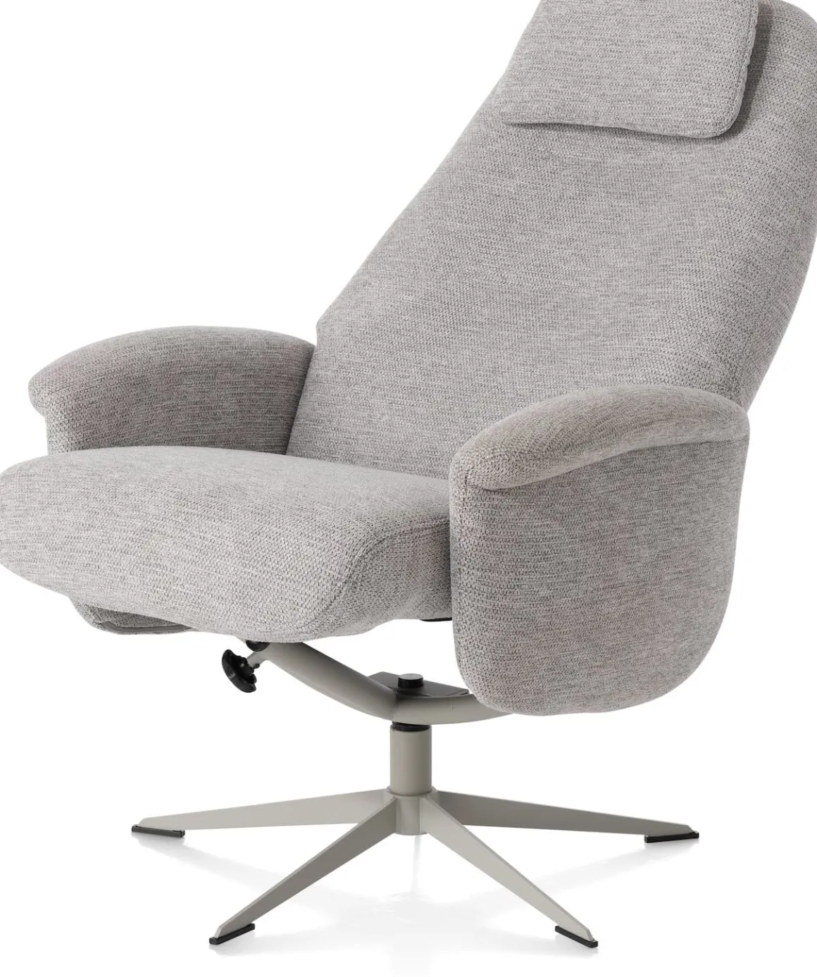 Tonale, relax-fauteuil incl. poef - silk grey frame