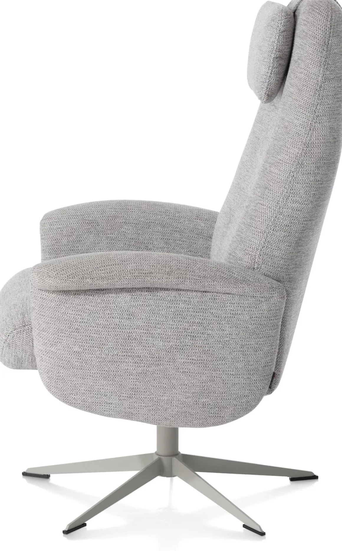 Tonale, relax-fauteuil incl. poef - silk grey frame