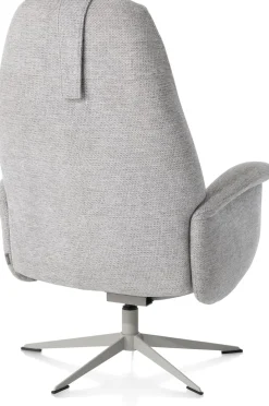 Tonale, relax-fauteuil incl. poef - silk grey frame