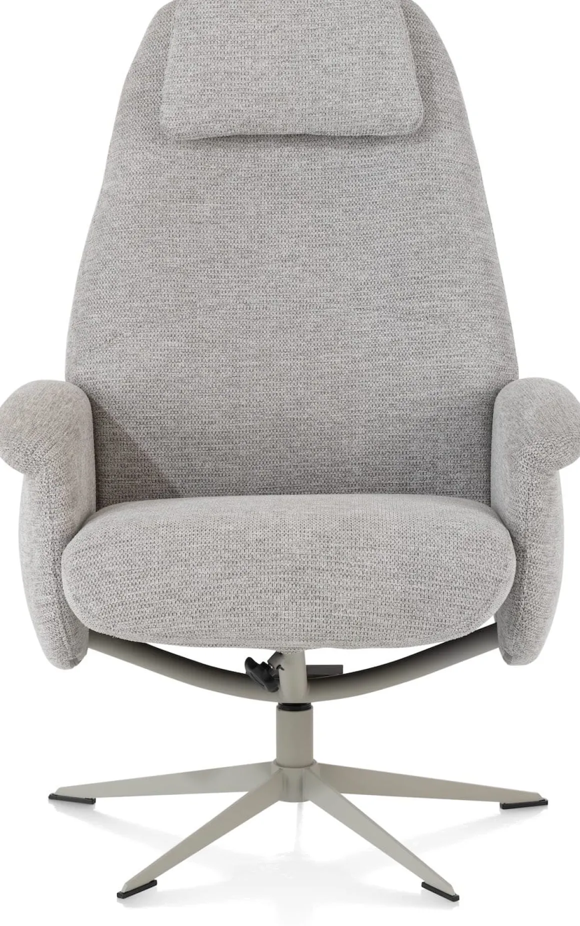 Tonale, relax-fauteuil incl. poef - silk grey frame