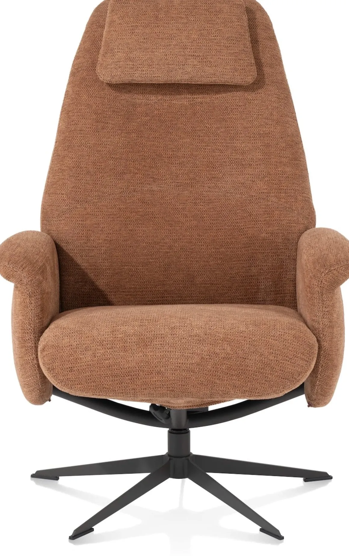 Tonale relax-fauteuil incl. poef in de kleur Koper - XOOON