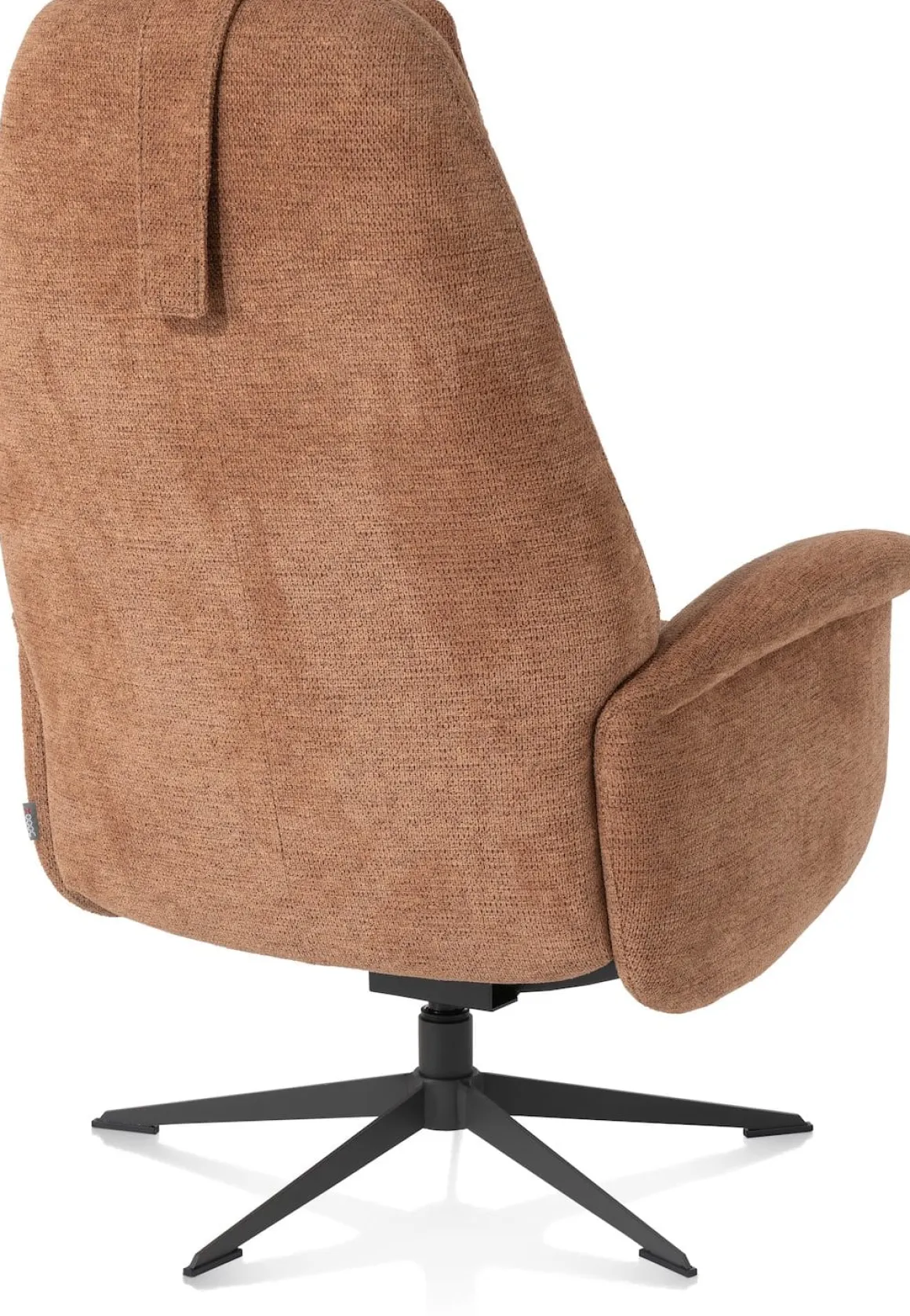 Tonale relax-fauteuil incl. poef in de kleur Koper - XOOON
