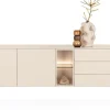 Trentino, Dressoir 240 cm. - 2-deuren + 3-laden + 2-niches - Creme