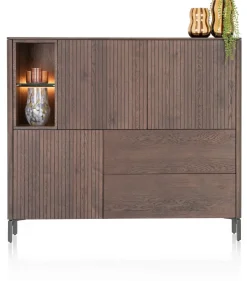 Trenton, dressette 153 cm - 3-deuren + 2-laden + 2-niches - Clay