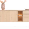 Trenton, Dressoir 210 cm. - 2-deuren + 3-laden + 2-niches - natural