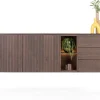 Trenton, Dressoir 210 cm. - 2-deuren + 3-laden + 2-niches - Clay