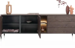 Trenton, Dressoir 240 cm. - 2-deuren + 3-laden + 2-niches - Clay