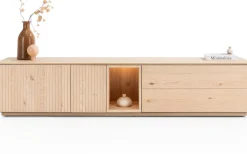 Trenton, lowboard 210 cm - 2-deuren + 2-laden + 1-niche - natural