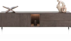 Trenton, lowboard 210 cm - 2-deuren + 2-laden + 1-niche - Clay