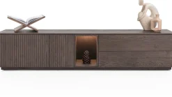 Trenton, lowboard 210 cm - 2-deuren + 2-laden + 1-niche - Clay