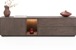 Trenton, lowboard 180 cm - 1-deur + 2-laden + 1-niche - Clay