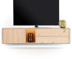 Trenton, lowboard 180 cm - 1-deur + 2-laden + 1-niche - natural