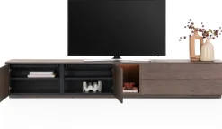 Trenton, Lowboard 270 cm. - 2-deuren + 2-laden + 1-niche - Clay