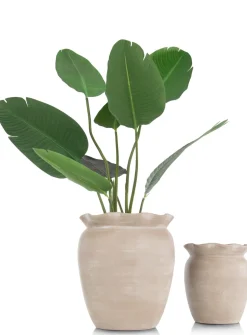 Wave pot H40cm in de kleur Beige - COCOmaison