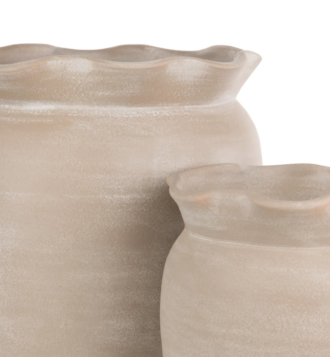 Wave pot H40cm in de kleur Beige - COCOmaison