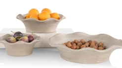 Wave schaal D25cm in de kleur Beige - COCOmaison