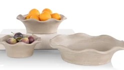 Wave schaal D25cm in de kleur Beige - COCOmaison